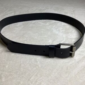 Mens Black Genuine Leather Belt Size 38 Silver Roller Buckle GM18BL016 India